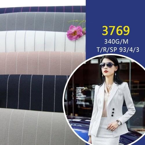 Stripe polyester fabric Blazer trousers suit fabric Suit Pants Sewing skirt jacket coat spring autumn thick
