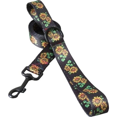 3M Sun Flower Dog Leash Leads Walking Training Rope Pet Supplies Soft And Durable Harness Printed Safety Belt Straps