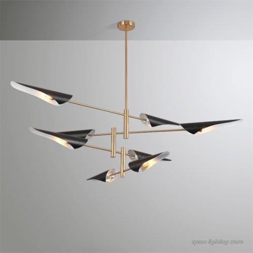 Postmodern Luxury Chandelier Lighting Living Room Home Decor Chandeliers Bedroom Dining Room Designer Rotating Led Pendant Lamps