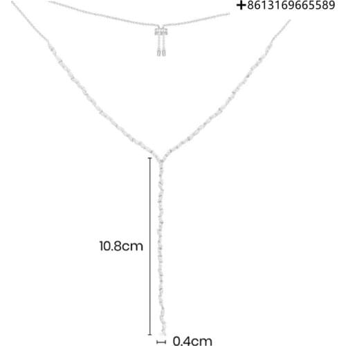 Luxury hot style 925 sterling silver stone lady adjustable letter pendant necklace, new collection