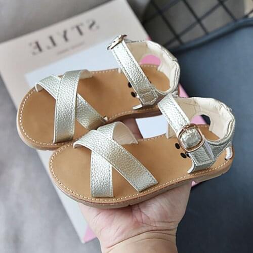 Summer Kids Toddler Baby Rome Sandals For Little Boys Girls White Casual Open Toe Flat Beach Shoes 2021 1 2 3 4 6 Years Old New