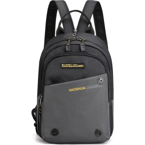 New Multifunction Chest Bag Men Crossbody Bag Back Pack Sling Double Nylon Bag Male Waterproof Short Trip Messenger Bag Backpack