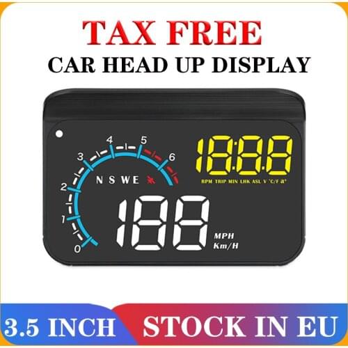 Universal M12 GPS HUD Car Head Up Display Digital Speed Projector Security Alarm Updated Fuel Consumption Temp KMH/KPM