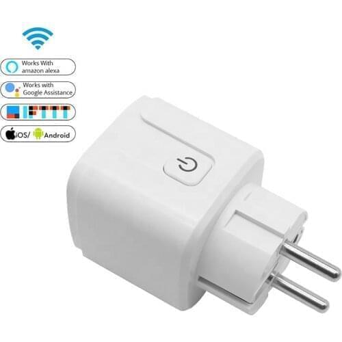 WiFi Smart Plug 16A EU Socket Tuya Smart Life APP Work with Alexa Google Home Assistant Voice Control Power Monitor Timing
