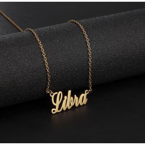 Stainless Steel Women Men Jewelry Custom Name Pendant Chain Nameplate Necklaces Friends Birthday Gift