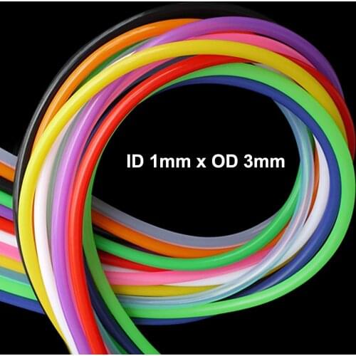 1-5M Colorful Food Grade Silicone Rubber Hose ID 1x OD 3mm Flexible Transparent Silicone Rubber Tube Drink Pipe Water Connector