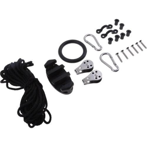 1 Set Kayak Canoe Anchor Trolley Kit System for Marine Boat Yacht