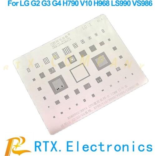 1pcs-20pcs For LG G2 G3 G4 H790 V10 H968 LS990 VS986 MSM8992 MSM8974 IC Chipset BAG Reballing Solder Template Plant Tin Stencil