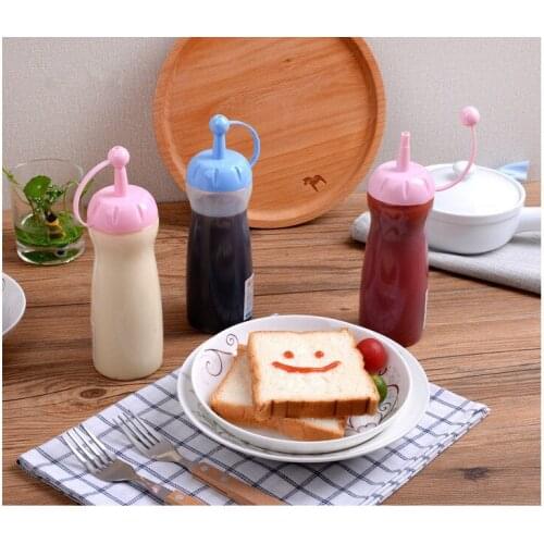 1PC 6x20cm Squeeze Bottle Condiment Dispenser Ketchup Mustard Sauce Vinegar New LF 108