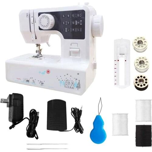 1Pcs Household Mini Sewing Machine Double-line Sewing Machine With LED