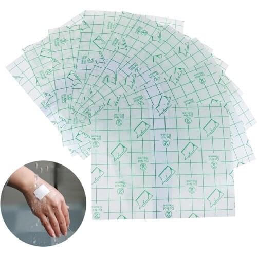 10Pcs Medical Tape Waterproof Adhesive Bandage Breathable Transparent Plaster Anti-allergic Medicinal Wound Dressing Fixation