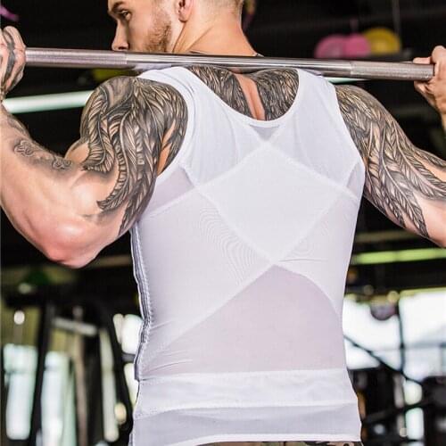 2019 Summer Men Running Vests Weight Loss Cincher Belt Mens Sleeveless Body Shaper Vest Trimmer Tummy Shirt