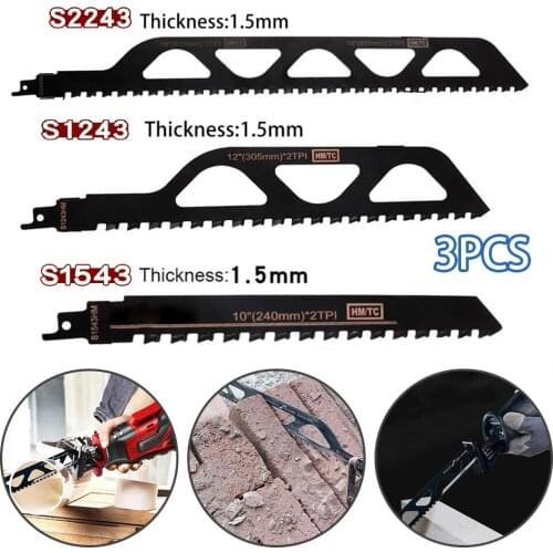 3PCS Saw Blade For Cutting Bricks Concrete S1243 S1543 S2243 Cutter Useful