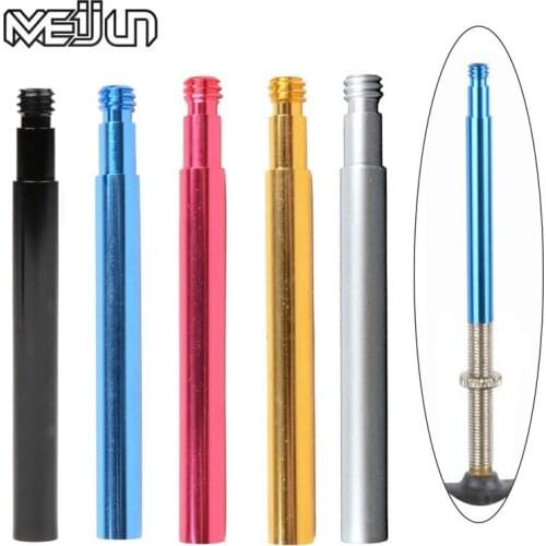 5Pcs/lot 60mm Aluminum Alloy Bicycle Valve Extender Bike French Tire Valve Extension Tube Road Bicycle Presta Valve Core Adapter