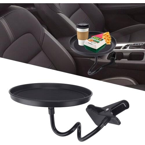 Car Cup Holder Swivel Tray Multifunctional Clamp Bracket Adjustable Dining Table Car Food Tray Drink Coffee Bottle Organizer