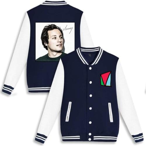 Vianney Baseball Jacket Polyester Plus Cotton Mans Women Trendy Hip Hop Baseball Fashion Print Jacket Oversized Classic Clothes