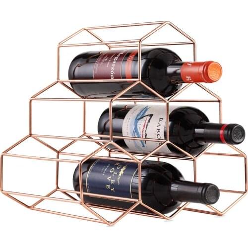 Wine Whiskey Display Shelf Metal 6 Bottle Mount Kitchen Wine Bottle Holder Stand Organizer For Wine Lovers