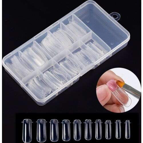 100Pcs Dual Form Nail Art Mold Tips False Acrylic Nails UV Gel Tips Extension Decoration Drop Shipping