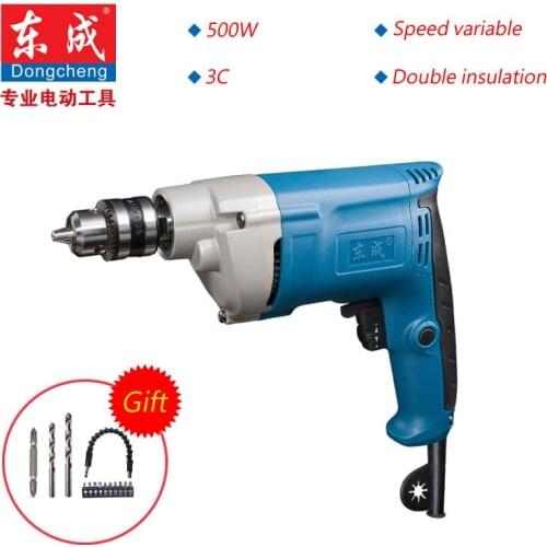 Industrial 500W Hand Electric Drill 0-1750rpm Electric Screwdriver (Gift Twist Drill and Screwdriver Bits)For Wood Plastic Metal