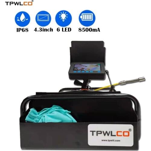 Waterproof 4.3" TFT HD Piping Endoscope Camera Video Inspection Equipment System 10-50m Cable 17mm Camera 8500mA Battery