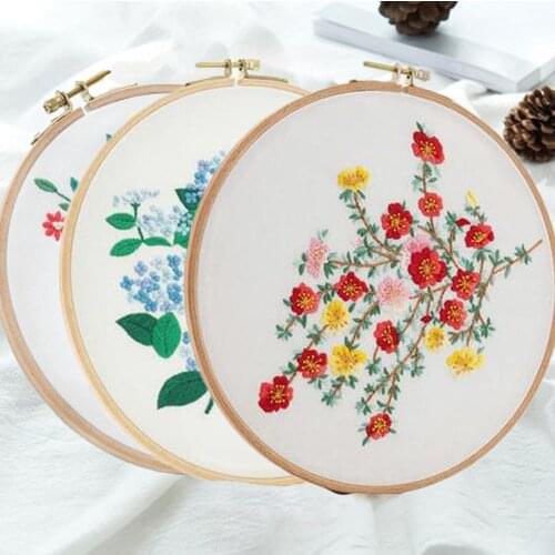 Embroidery Set Cross Stitch Needles Stamped Embroidery Cloth Floral Kit Knitting Sets Suitable For Beginners Sewing Tool