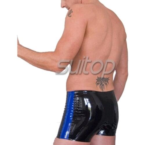 Suitop nature latex rubber underwear latex briefs for men