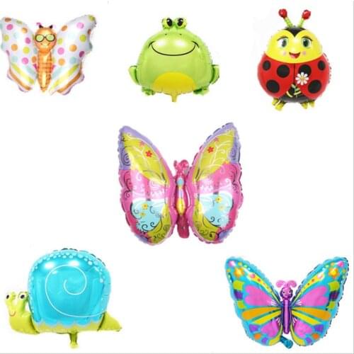 Balloons New Birthday Party Wedding Decoration Insect Series Balloons Bee Butterfly Frog Ladybug Aluminum Film Balloon