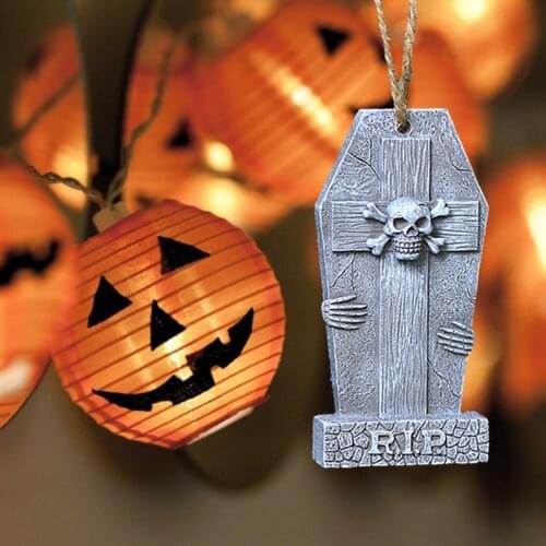 Resin Skeleton Halloween Decorations For Home Grave Spider Bat Party Supplies Halloween Accessories Horror Props Rip Everyday