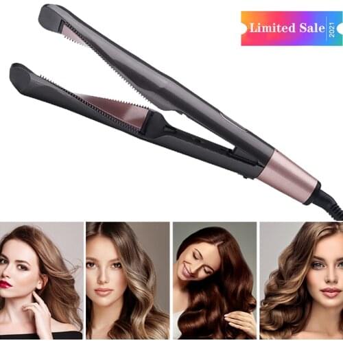 Curling Iron Twist Straightener Hair Straightener Flat Iron For Hair Style 2 In 1 Ceramic Ptc Fast Heat Curler Iron Hair Curler