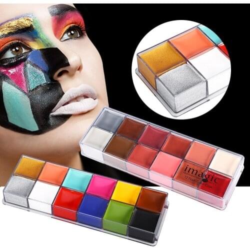 Body Paint 12 Colors Cosmetics Face Body Painting Pigment Oil Art Makeup Cosplay Party Flash Tattoo Body Paint Color 1pcs