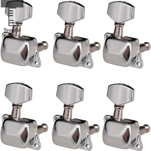 Tooyful 6R Semiclosed Zinc Alloy Tuning Pegs Key Tuners Machine Heads for Electric Guitar Parts Accessories