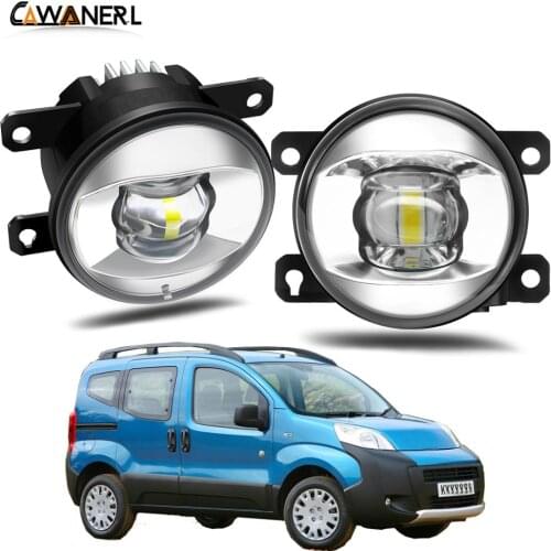 Fog Light Assembly For Peugeot Bipper Tepee 2008-2018 Car Front Bumper LED Lens Fog Lamp Daytime Running Light 30W 8000LM 12V