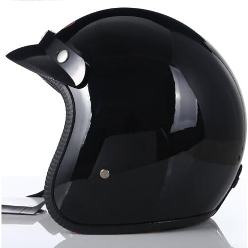 Comfortable and Safety Cool Black Motorcycle Helmet Vintage Open Face Style Motorbike Motorcycle Helmet Open Helmet