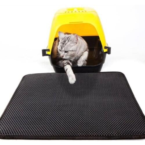 Waterproof Pet Cat Litter Mat EVA Double Layer Cat Litter Trapping Pet Litter Cat Mat Clean Pad Products For Cat Accessories