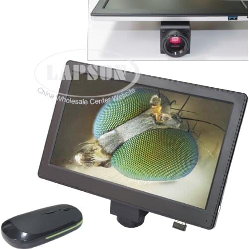 1080P 60FPS Digital C-mount Microscope Camera Industrial Integrated with 9 inch LCD Monitor OR USB Output