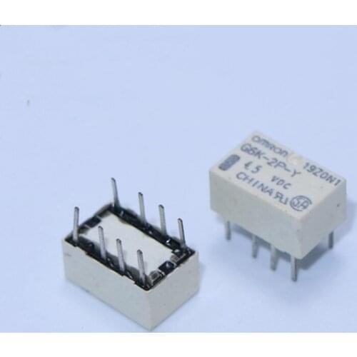 2PCS/LOT relay G6K-2P-Y-5VDC G6K-2P-Y-DC5V 5V 8pin 1A free shipping power relay
