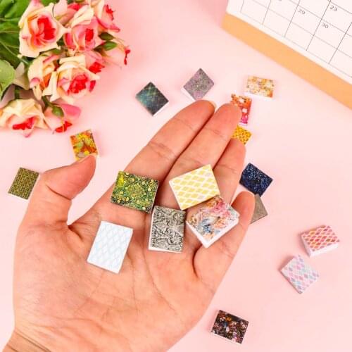 20Pcs 1:12 Scale Miniatures Dollhouse Books Assorted Retro Vintage Mini Books