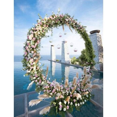 4-7pcs circular wedding arch wedding props ring double ring background column frame