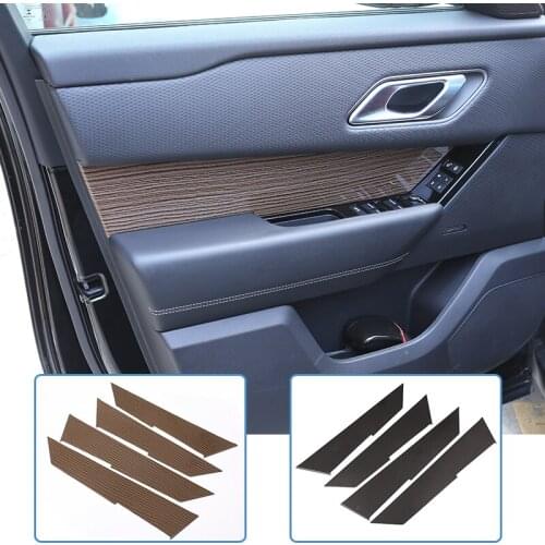 Sands Wood Grain ABS Plastic For Land Rover Range Rover VELAR 2017 2018 Car Interior Door Handle Panel Cover Trim 4pcs