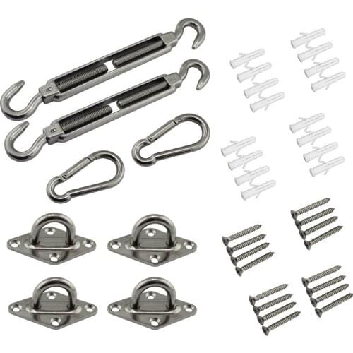 6mm awning accessories turnbuckle, carabiner hook, diamond eye plate, 304 stainless steel