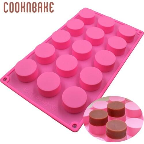 COOKNBAKE Silicone Handmade Soap Mold Round Silicone Cake Bakeware Mold Ice Cupcake Pudding Jello Candy Mould muffin baking tool