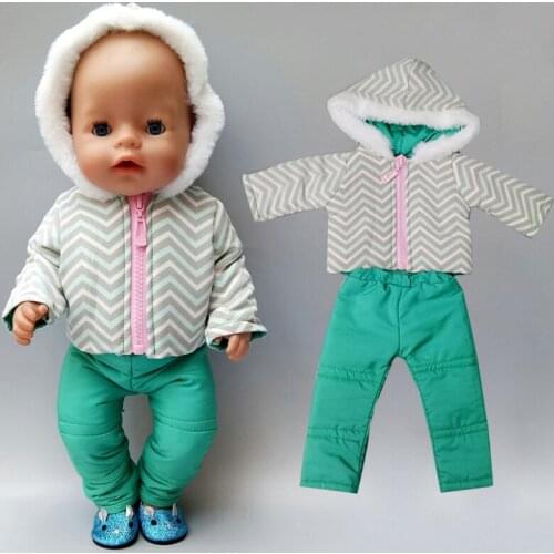 Bebe Doll Clothes ski Jacket Pants 18 Inch girl Doll Clothes Winter Coat Clothes children Girl Gift