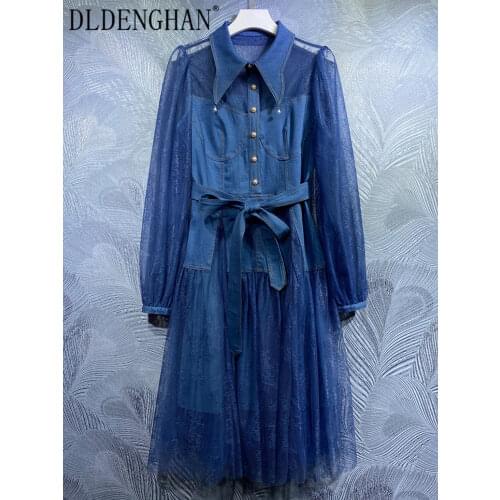 Модные платья-рубашки DLDENGHAN China At AliExpress