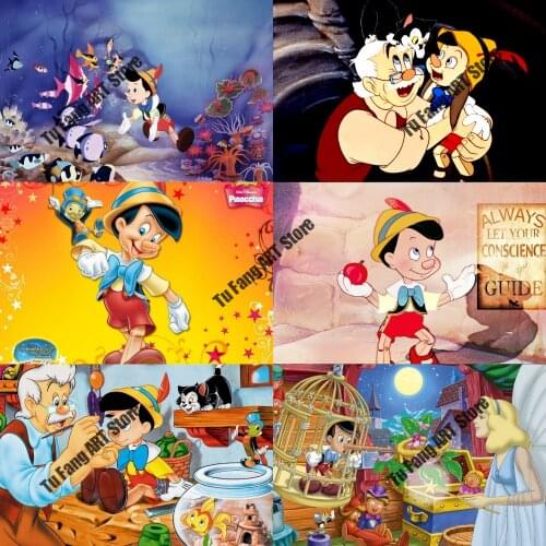 Disney Pinocchio Canvas Painting Posters and Prints Wall Art Nordic Home Decoration Pictures for Living Kids Home Decor