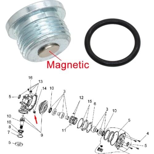 Magnetic Front Diff Drain Plug Bolts For Polaris Ranger Sportsman 400 450 500 570 600 700 800 Magnum ATV UTV 3233794 3234412