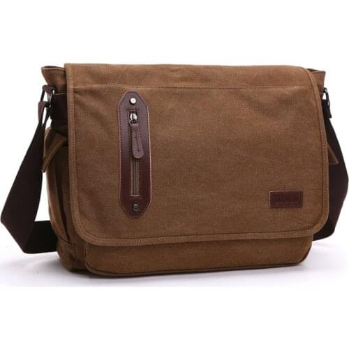 Multi-function Canvas Men Briefcase Bag Fashion Shoulder Bag For Men Business Casual Crossbody Messenger Bag