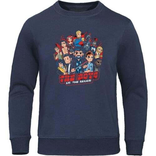 Homelander The Seven Men Sweatshirt The Boys TV Show Hoody Autumn Fleece Warm Sweatshirts Anti Hero Pullover Casual Streetwear
