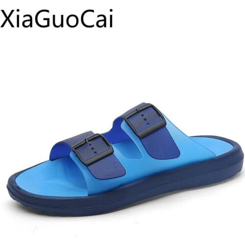 Summer New Outdoor Mens Casual Slippers Non-slip Soft Bottom Slip Large Size Mens Beach Slippers