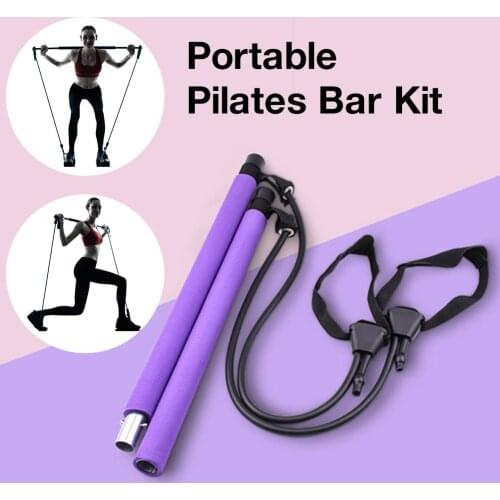 Pilates Bar Kit Lightweight Portable Fitness equipment for Yoga