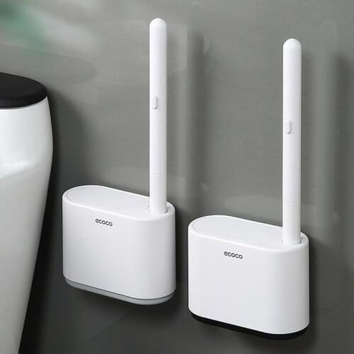 GURET replacement brush head wall-mounted toilet brush set Multifunctional 360-degress toilet cleaning brush bathroom accessorie